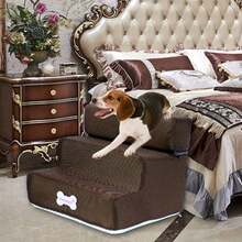 Dog Stairs For High Beds, 3-Step Dog Steps For Small Dogs And Cats, Pet Stairs For High Bed Climbing, Non-Slip Balanced Pet Step Indoor