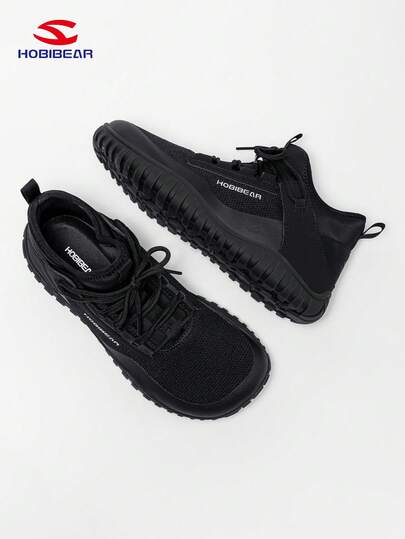 HOBIBEAR Unisex barfotasportskor för utomhusbruk, bred passform, mjuk gummisula, lös och bekväm, minimalistisk europeisk och amerikansk stil, lämplig för inomhus- och utomhusbruk, året runt, högkvalitativ enfärgad