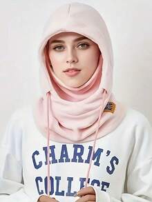 1 szt. unisexowa zimowa kominiarka – wiatroszczelna, ciepła maska na twarz i regulowany ściągacz do jazdy na nartach, motocyklu, pieszych wędrówek – do aktywności na świeżym powietrzu w chłodne dni (czarno-szaro-biało-różowa), kominiarka narciarska, akcesorium do sportów zimowych, elastyczna tkanina - Wielokolorowe - Zobacz 5