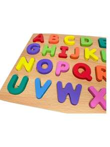 Abecedario de Madera Didactico Escolar 1pz Abecedario o Numeros de Madera Enseñanza Aprendizaje - Abecedario de Madera - Ver 5