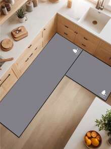 1入組矽膠廚房地墊，具有精緻的純色設計，防疲勞和緩衝，吸水快乾，底部有防滑橡膠，適用於廚房、浴室、門廳、洗衣間等場所，裝飾房間