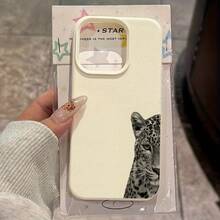 Funda de teléfono: 1 Funda de teléfono suave con patrón de lichi de guepardo negro genial para 16 15 14 13 12 11 Pro 14 15 16 Plus XS XR X 8 SE 2020, funda de teléfono linda, diseño de toque elegante, regalo de San Valentín - 1 pieza - Ver 5