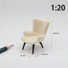 1:30/1:25/1:20/1:12 比例迷你植绒沙发椅，微型家具沙发椅装饰，DIY立体模型建筑材料沙发椅模型，逼真单人座植绒沙发模型，娃娃屋沙发椅，娃娃屋家具，游戏屋家具，圣诞礼物，新年礼物，情人节礼物，生日礼物（送给朋友） - 彩色 - 查看 12