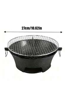 Complete Set Of Cast Iron Charcoal Stove, Barbecue Stove, Charcoal Grill, Home Indoor Barbecue Stove Set, Old-Fashioned Charcoal Heating, Stove Tea Making Utensils - Tea Set Accessories Set - 黑色 - 查看 8