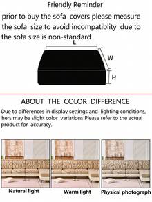 1pc Stretch Thickened Warm Sofa Cover, Non-Slip Full Coverage Sofa Seat Cover, Suitable For All Seasons, Fabric Sofa Slipcover, Machine Washable, Dust-Proof, Pet-Friendly, Decor For Bedroom, Office, Living Room, L-Shaped Sofa, 1/2/3/4 Seater - Màu Khaki - Xem 11