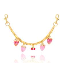 INS风心形链条包饰 - 复古金属吊坠，饰有恐龙、樱桃、花朵图案，适用于女士手提包、背包装饰，是送给女朋友的可爱礼物，也是包包挂饰、包包链饰、手提包挂饰等多种选择。 - 彩色 - 查看 13