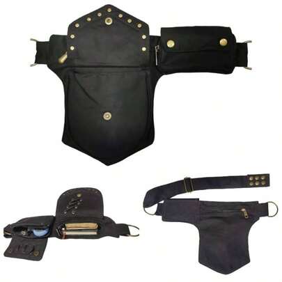 Leg Bag Thigh Bag Women Renaissance Bag Lace Waist Bag Festival Bag Hip Bag Renaissance Belt Bag Women, Brown, Medium