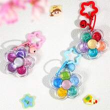 6 Colors/Set Little Flowers Portable Color Palette Solid Pearly Lustre Watercolor Pigments Art College Students Outdoor Sketching Portable Paint