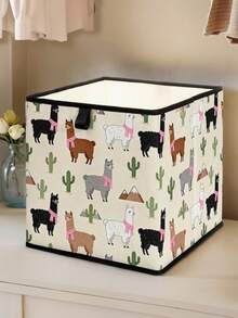 1pc Cartoon Sheep Pattern Open Storage Box, Stackable Organizer Drawer, Durable Multi-Purpose Design Saves Space For Home, Dorm, Household Organization, Under Bed Storage,Dorm Room - Multicolor - View 8