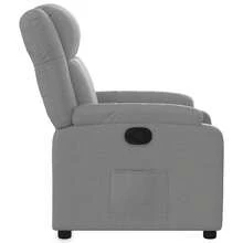 vidaXL Relaxsessel Hellgrau Stoff - Grey - View 8