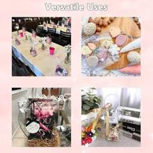 5/10/15/20个装透明PVC礼品袋，带提手 - 耐用、可重复使用的手提袋，可DIY，带按扣，适用于巧克力、礼品、鲜花等。适合购物、派对回礼、婚礼、零食、节日、生日和零售用途。派对回礼袋 | 装饰礼品袋 | 礼品袋，是圣诞节、春节和斋月的理想之选。 - 彩色 - 查看 6