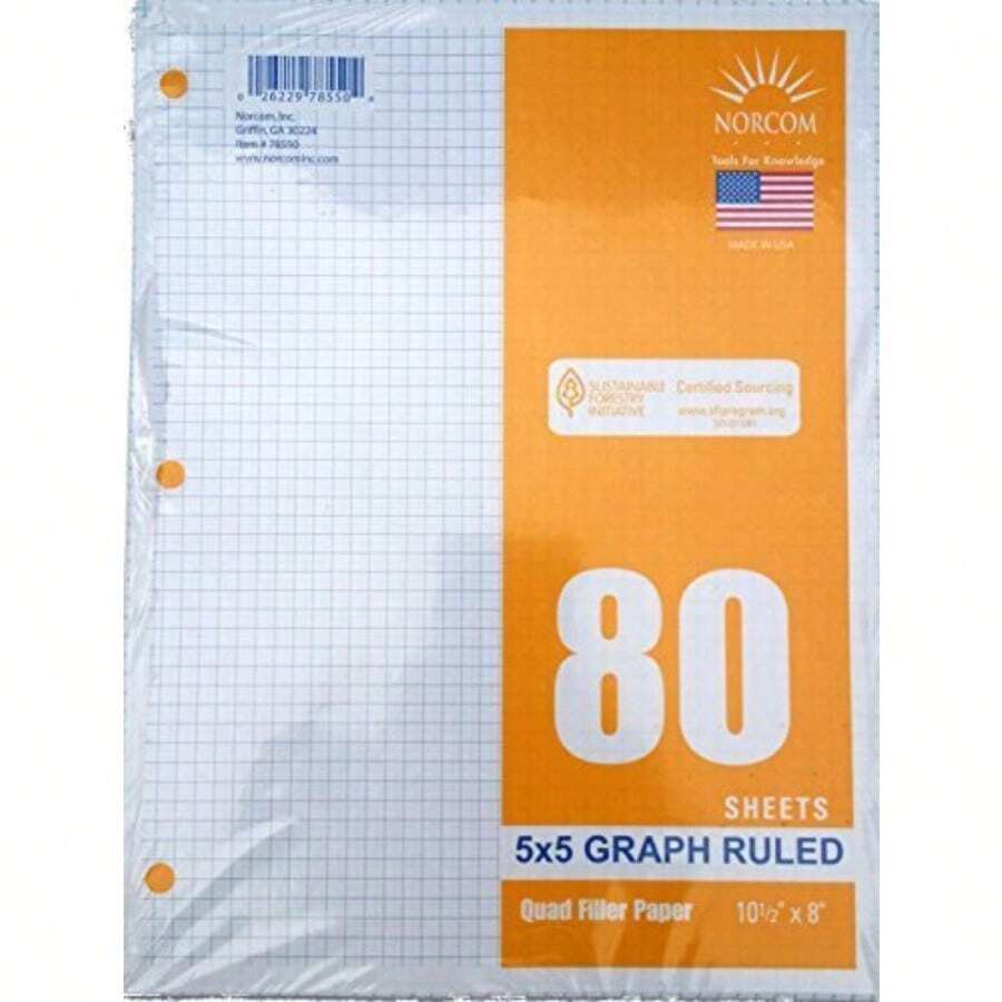 Graph Filler Paper 5x5 Ruled by Norcom - blanco - Ver 1