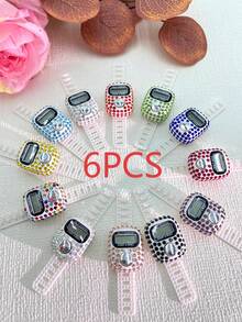 New Convenient Finger Counter, Adjustable Rhinestone Mini Handheld Counter, Electronic Rosary Ring Counter, Prayer Accessories, Multi-Purpose Counter, Compact Fashionable Luxury Ring, Counting Portable For Men & Women, Suitable For Holiday Gifts, Prayer Counting, Etc.