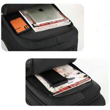 Mochila de gran capacidad para hombres mochila  computadora de negocios mochila de ocio mochila de estudiante de secundaria - Negro - Ver 4