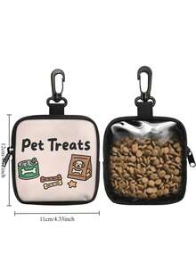 1/3pcs Dog Print Dog Treat Bag With Hook And Zipper - Pet Training Set, Puppy Pet Training Walking Bag, Polyester Material, Dog Training Accessories, Dog Training Supplies, Dog Training Gear, Dog Training Equipment, Dog Treat Pouch, Bichon Frise, Dog Outing Bag, Dog Treat Holder, Dog Training Bag, Dog Walking Bag, Dog Reward Sack, Dog Treat Case, Dog Training Reward, Dog Training Pouch, Dog Accessories - Multicolor - View 6