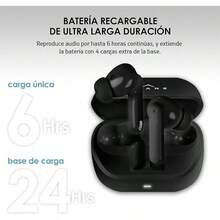 Akane Audífonos Inalámbricos Bluetooth 5.3 con Cancelación de Ruido Activa ANC 35 dB, ENC y Transparencia, Audio Ultra HD, Resistente a Salpicaduras, 6h de Batería y 24h con Base de Carga, TW900PRO - Negro - Ver 7