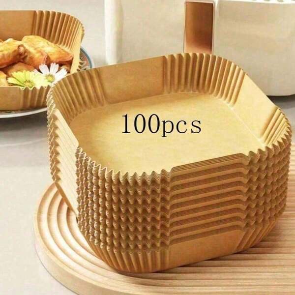 100pcs Air Fryer, Paper Air Fryer Liner, Paper Basket Bowl, Homemade Sweets, Family Gatherings, Party Events, Kitchen And Bakery, Baking Pan, Oven Accessories, Baking Tools, Kitchen Gadgets, Kitchen Accessories Back To School