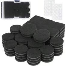 Pcs Almohadillas para Muebles, en 3 Tamaos, Protectores para Patas de Sillas Autoadhesivas, Antideslizantes de Fieltro para Muebles Sin Ruido y Cortable para Tabla, Sof - ferroso + común - Ver 2