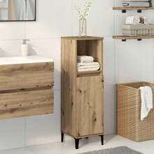 vidaXL Badschrank Artisan-Eiche 30x30x100 Cm Holzwerkstoff - Yellow - View 3