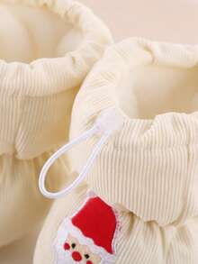 أحذية شتوية دافئة للرضع، أحذية رضع ذات قاع ناعم مع بطانة حرارية، مقاومة للبرد - بيج - مشاهدة 8