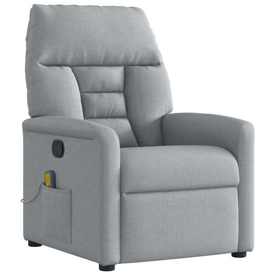 vidaXL Massagesessel Hellgrau Stoff - Grigio - Visualizzare 1