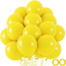 Żółte balony imprezowe, 5/10/12 cali, żółte balony lateksowe, wypełnione helem, na ujawnienie płci dziecka, urodziny, ukończenie szkoły, wesele, wieczór panieński, wiosenną dekorację z motywem pszczółki (ze wstążką) - Żółty - Zobacz 2