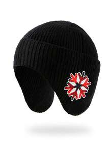 1pc Men's Thick Knit Ear Warmer Beanie Hat, Warm Winter Outdoor Windproof Cap, Suitable For Autumn/Winter Men's Winter Clothing