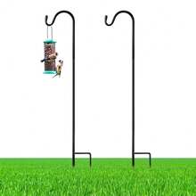 2 Pcs 45 Inch Shepherds Hook For Outdoor Adjustable Bird Feeder Pole Metal Steel Shepard Hooks For Hummingbird Stand Feeder Pole For Garden Plant, Lantern, Hanging Wedding Decor{Inchsize_nameinch:Inch45Inchinch} - 45 inch - Xem 1