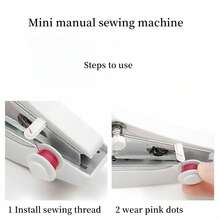 9-Color Mini Portable Sewing Machine Set, Includes 9 Random Colors - Handheld Manual Simple Sewing Machine With Storage Box And Threading Tools, Travel & Holiday Sewing Projects, New Year Gift, Suitable For DIY Clothing And Textile Crafts, Creative Gift (No Charging Required) - Multicolor - View 8