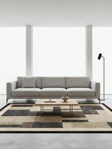 1PC Machine Washable Large - Size Modern Light Gray Textured Pattern Area Mat Rug Indoor Living Room Decorative Rug With Stylish Light Gray Textured Pattern Design Easy Clean Floor Mat For Home Decoration Kitchen Rug