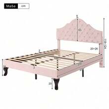 Bed Bases & Foundations - Pink + Velvet + 140cm*200cm - View 8