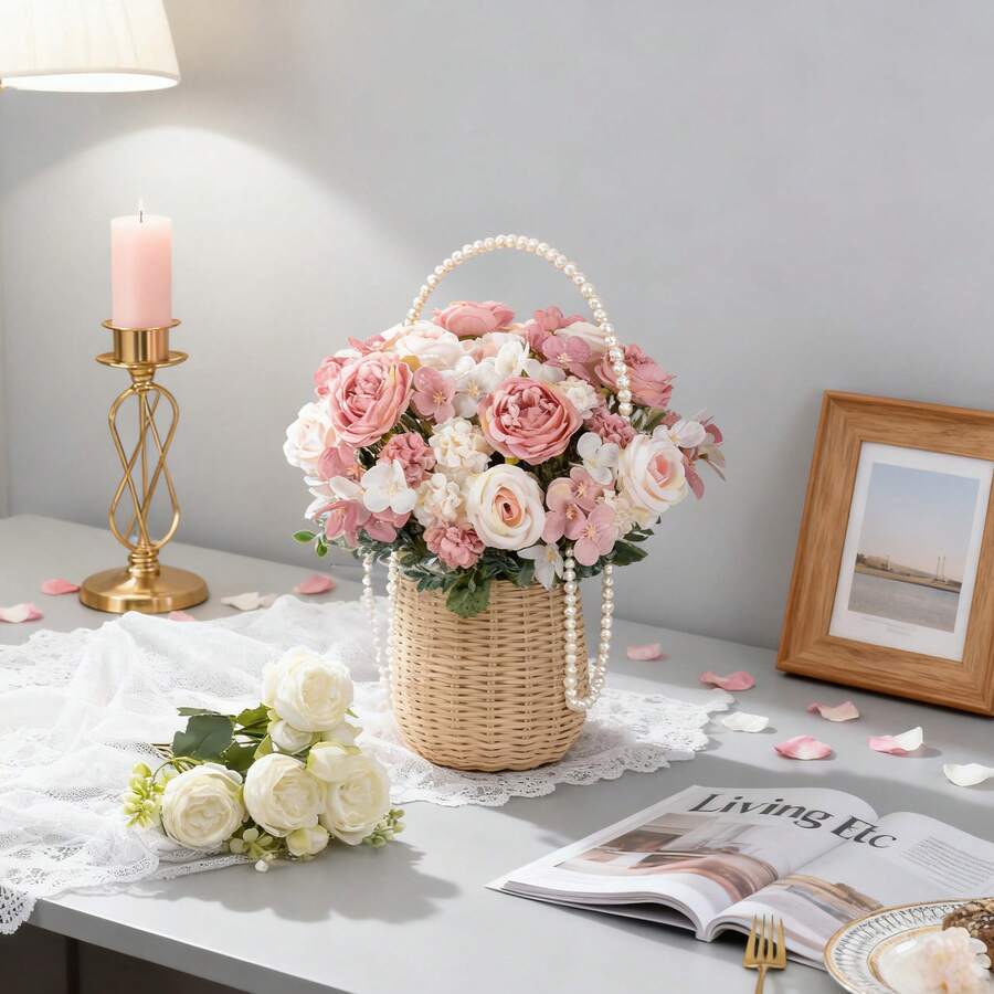 1/80 chiếc hoa mẫu đơn nhân tạo lãng mạn dùng làm đồ trang trí trung tâm bằng nhựa hoa cẩm tú cầu hoa hồng lụa hoa cúc cây giả lá cho phòng cưới tại nhà khách sạn tiệc sự kiện quà tặng năm mới cắm hoa cầm tay cho ngày lễ tình nhân đám cưới/nhà/phòng ngủ/phòng khách/trang trí bàn/bó hoa cô dâu/vườn ngoài trời - Hồng - Xem 1