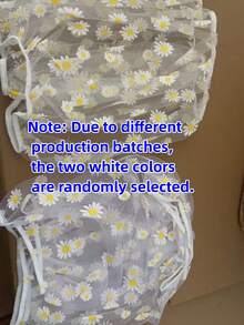 1pc Daisy Pattern Elastic Tight Mesh Netting Bird Cage Cover, All-Season Dustproof Protection For Birds