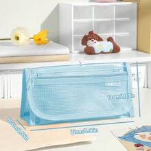 1 Stück Mehrzweck-Federmäppchen, Mesh-Gewebe, großer Reißverschluss-Aufbewahrungsbeutel, Mehrfach-Fach-Design, geeignet für Schule, Büro und Reisen, eine ideale Wahl für den täglichen Gebrauch