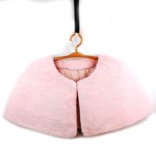 1pc Women's Winter New Versatile Fox Fur Wedding Shawl, High-End Fur Cloak Formal Dress Outerwear Short Cloak With Hidden Buttons