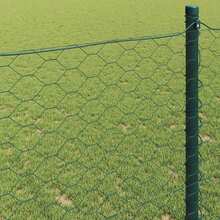 vidaXL Hexagonzaun Grün 0,8 X 25 M Stahl - Grey - View 4
