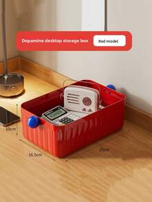 1pc Dopamine Desktop Storage Box, Bedroom Underwear And Socks Storage Wonder, Dormitory Bathroom Wall-Mounted Box, Available In Multiple Colors - Multicolor - View 8
