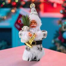 Adorno navideño de Papá Noel de 18 cm con regalos, colgante para árbol de Navidad, peluche de tela, decoración navideña, adornos navideños, Papá Noel, decoración colgante, alegría navideña, decoración festiva, multicolor, plástico, espíritu navideño - Multicolor - Ver 2
