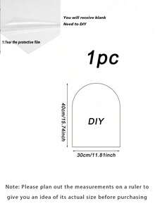 1pc 11.8"X15.7"/15.7"X21.7" Frosted Blank Acrylic For DIY Wedding Directional Sign, Wedding Signage, Birthday Engagement Party Display Board, Party Display - Multicolor - View 13