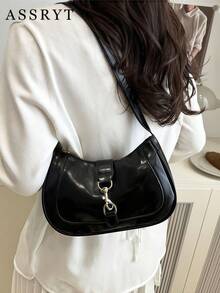 [US-Based Shipping]1pc Retro Minimalist Hook Decor Adjustable Shoulder Strap Crescent Shape Bag, Suitable For Date, Outing, Party,Buckle Decor, Simple Style Women's Shoulder Bag, Tote Bag,Niche Design High-End Versatile Bag, Retro Light Luxury Style College Student Class Commuting Bag, Suitable For Sending Friends Shopping, Dating, Business Trips, And Business Use,Women's Fall Outfits, Cute Pendant Decor,Underarm Bag, Suitable For Multiple Occasions,Women's Fall Clothing Winter Clothing Christmas Halloween Gift Pumpkin Skeleton Fall Spider Autumn Velvet Furry Party Fuzzy Plush,Purse Purses Black Purse Bags Purses And Bags Women Bags For Women Red Purse Carteras Para Mujer Brown Purse Y2k Pink Purse Crossbody Bags For Women Cheetah Print Wallet Fall Clothes For Women Bolsos Para Mujer Leopard Print Burgundy Purse Shoes Tote Bags For Women Handbags For Women Black Bag Purses For Women Brown Bag - màu đen - Xem 4