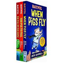 Batpig Series 3 Books Collection Set By Rob Harrell (When Pigs Fly, Too Pig To Fail &Amp; Go Pig Or Go Home) - Sets - View 1