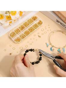 钥匙扣制作套装，钥匙扣夹大号钥匙圈，适用于珠宝制作，DIY钥匙扣工艺品材料，钥匙扣钩，龙虾扣，手机装饰配件