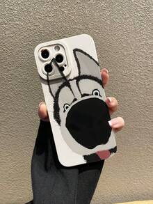 1个极简可爱小狗图案软TPU手机壳，兼容苹果手机，是送给朋友、家人、情侣、生日、节日的绝佳礼物。 - 彩色 - 查看 2