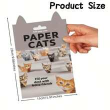 50pcs Foldable Paper Cat Desktop Decor, Suitable For Office Party Gifts, Christmas Decorations, Cat Lover Gifts, Holiday Decorations, Fun Desktop Decor, Playful Decor, Handmade Style, Stacking Cats, Decorations, Holiday Decor, Decorative Accents, Quirky Design, Lightweight Decor, DIY Project, Cat Themed Decor, Office Workers, Handicraft Enthusiasts - Multicolor - View 9