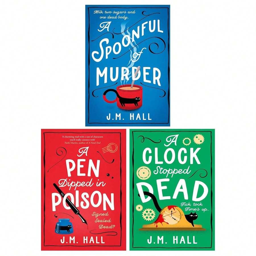 J.M Hall 3 Books Collection Set (A Spoonful Of , A Pen Dipped In Poison & A Clock Stopped Dead) - Sets - View 1