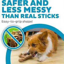 Outward Hound Dogwood Wood Durable Dog Chew Toys, Real Wood &Amp; Calming Hemp, 2-Pack, Medium - ColorE - 查看 4