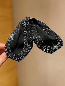 1个女士时尚水钻麦穗耳发夹，新款发爪，适合盘发造型，时尚便捷，适合派对、外出、日常佩戴，送给女朋友的礼物，优雅发饰，优雅发爪夹，冬季发夹，蝴蝶结发饰 - 彩色 - 查看 8