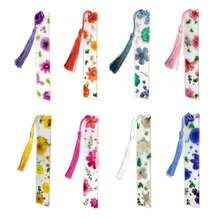 8 PCS Bookmarks Transparent Floral Bookmark Book Accessories Gifts For Teachers Friends Women  Lovers{Inchcolorinch:InchMulticolorinch} - 多色 - 查看 1