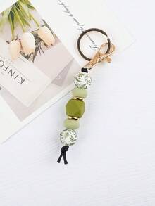 1 件简约硅胶串珠钥匙扣、背包钥匙圈配件、汽车钥匙防丢链、送给女士的可爱礼物万圣节汽车配件包饰背包学校可爱哥特 Y2k 包饰挂绳带身份证夹汽车配件包饰 - 彩色 - 查看 28