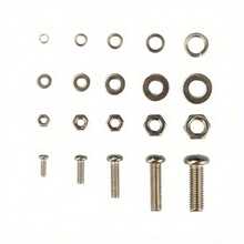 Kit de surtido de 320 piezas de acero inoxidable - Surtido métrico de tuercas y pernos M2 M2.5 M3 M4 M5 - Tornillos, tuercas y pernos de cabeza AN de acero inoxidable 304